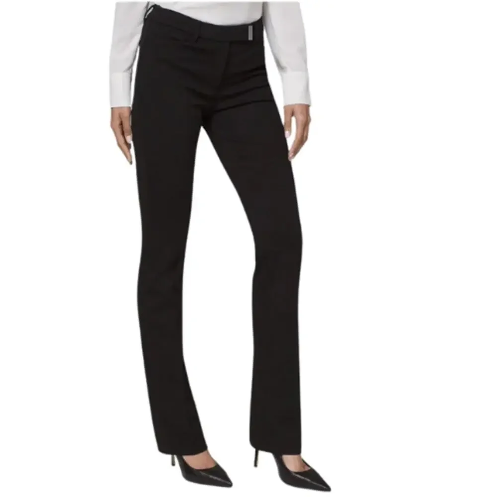 WHBM Effortless Slim Bootcut Pants in Black NWT Size 8